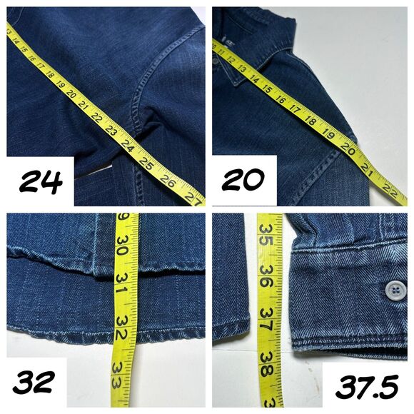 Axel's Premium Over-Dyed Denim Shirt Sz XL Faded Cotton Haringbone Made in Italy - Picture 8 of 12